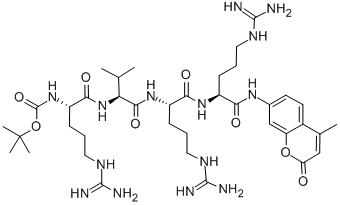 Boc-Arg-Val-Arg-Arg-AMC Structure,136132-77-9Structure