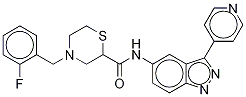 4-[(2-氟苯基)甲基]-n-[3-(4-吡啶)-1H-吲唑-5-基]-2-硫代吗啉羧酰胺结构式_1361482-20-3结构式