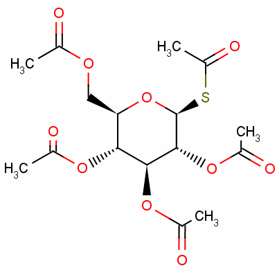 1,2,3,4,6-五-O-乙酰基-1-硫代β-D-吡喃葡萄糖结构式_13639-50-4结构式