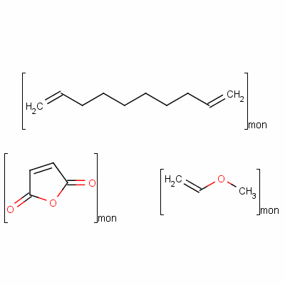 Poly(methyl vinyl ether-alt-maleic anhydride), cross-linked with 1,9-decadiene Structure,136392-67-1Structure