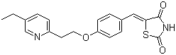 5-(4-(2-(5-Ethylpyridin-2-yl)ethoxy)benzylidene)thiazolidine-2,4-dione Structure