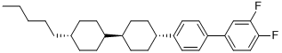 反式,反式-3,4-二氟-4-(4-戊基-双环己基-4-基)-联苯结构式_136609-96-6结构式