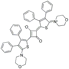 1,3-二羟基-2,4-二[5-(4-吗啉基)-3,4-二苯基-2-噻吩基]-环丁烯二基鎓二(内盐)结构式_137020-23-6结构式