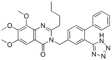 (9ci)-2-丁基-6,7,8-三甲氧基-3-[[2-(1H-四唑-5-基)[1,1-联苯]-4-基]甲基]-4(3H)-喹唑啉酮结构式_137416-81-0结构式