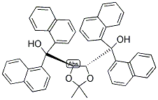 (4R,5R)-(-)-2,2-二甲基-α,α,α,α-四(1-萘基)-1,3-二恶烷-4,5-二甲醇结构式_137536-94-8结构式