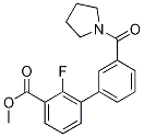 Methyl2-fluoro-3-(pyrrolidine-1-carbonyl)-[1,1-biphenyl]-3-carboxylate Structure,1381944-51-9Structure