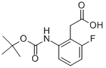 (2-Tert-butoxycarbonylamino-6-fluoro-phenyl)-acetic acid Structure,138343-92-7Structure