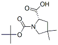 1,2-Pyrrolidinedicarboxylic acid, 4,4-dimethyl-, 1-(1,1-dimethylethyl) 2-methyl ester, (2S)- Structure,138423-86-6Structure