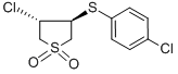 3-氯-4-[(4-氯苯基)硫代]四氢-1H-1lambda~6~-噻吩-1,1-二酮结构式_13894-16-1结构式