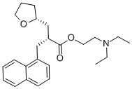 2-Furanpropanoic acid, tetrahydro-a-(1-naphthalenylmethyl)-,2-(diethylamino)ethyl ester, (ar,2r)- Structure,139240-18-9Structure