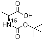 Boc-Ala-OH-15N结构式_139952-87-7结构式