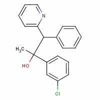 a-(3-氯苯基)-a-甲基-b-苯基-2-吡啶乙醇结构式_13997-39-2结构式