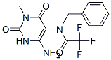 (9ci)-n-(6-氨基-1,2,3,4-四氢-3-甲基-2,4-二氧代-5-嘧啶)-2,2,2-三氟-n-(苯基甲基)-乙酰胺结构式_140379-38-0结构式