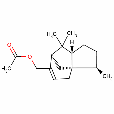 乙酸柏木烯酯结构式_1405-92-1结构式