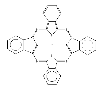 酞菁铂结构式_14075-08-2结构式