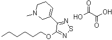 3-[4-(Hexyloxy)-1,2,5-thiadiazol-3-yl]-1,2,5,6-tetrahydro-1-methylpyridineoxalate Structure,141064-23-5Structure