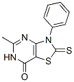 5-Methyl-3-phenyl-2-thioxo-2,3-dihydro[1,3]thiazolo[4,5-d]pyrimidin-7(6h)-one Structure,141622-32-4Structure