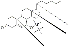 (7alpha)-7-叔-丁基二甲基硅烷基氧基-胆甾-5-烯-3-酮结构式_14169-76-7结构式