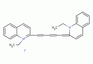 Quinolinium, 1-ethyl-2-[5-(1-ethyl-2(1h)-quinolinylidene)-1,3-pentadienyl]-, iodide Structure,14187-31-6Structure