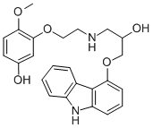 3-(2-{[3-(9H-carbazol-4-yloxy)-2-hydroxypropyl]amino}ethoxy)-4-methoxyphenol Structure,142227-51-8Structure