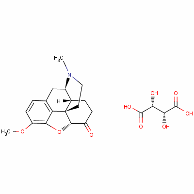 Morphinan-6-one, 4,5-epoxy-3-methoxy-17-methyl-, (5??)-, [r-(r,r)]-2,3-dihydroxybutanedioate (1:1) Structure,143-71-5Structure