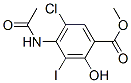 4-乙酰氨基-5-氯-2-羟基-3-碘苯甲酸甲酯结构式_143878-24-4结构式