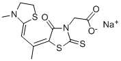 5-[1-Methyl-2-(3-methyl-2-thiazolidinylidene)ethylidene]-3-rhodanineacetic acid sodium salt Structure,144940-73-8Structure