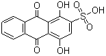 1,4-Dihydroxyanthraquinone-2-sulfonic acid Structure,145-48-2Structure