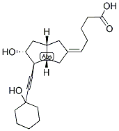 (5E)-5-[(3aS,4S,5R,6aS)-5-羟基-4-[(1-羟基环己基)乙炔基]六氢-2(1H)-戊l烯亚基]戊酸结构式_145375-81-1结构式