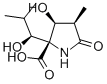 (3R,4s,5r)-4-hydroxy-5-[(1s)-1-hydroxy-2-methylpropyl]-3-methyl-2-pyrrolidinone-5-carboxylic acid Structure,145451-97-4Structure