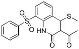 2(1H)-quinolinone, 3-acetyl-4-(methylthio)-8-(phenylsulfonyl)- Structure,145499-14-5Structure