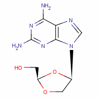 (2R,4R)-4-(2,6-二氨基-9H-嘌呤-9-基)-1,3-二氧戊环-2-甲醇结构式_145514-04-1结构式