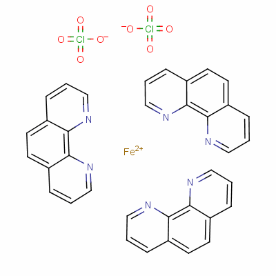 1,10-邻二氮杂菲高氯酸盐铁结构式_14586-54-0结构式