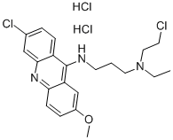 6-Chloro-9-[3-n-(2-chloroethyl)ethylamino]propylamino-2-methoxyacridinedihydrochloride Structure,146-59-8Structure