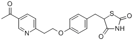 5-[[4-[2-(5-Acetyl-2-pyridinyl)ethoxy]phenyl]methyl]-2,4thiazolidinedione Structure,146062-45-5Structure