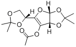 (3aR,6aR)-5-[(4R)-2,2-二甲基-1,3-二氧戊环-4-基]-2,2-二甲基-3A,6A-二氢呋喃并[2,3-d][1,3]二氧杂环戊烯-6-基乙酸酯结构式_14686-88-5结构式