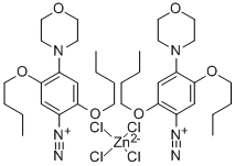 2,5-Dibutoxy-4-(morpholin-4-yl)benzenediazonium tetrachlorozincate (2:1) Structure,14726-58-0Structure