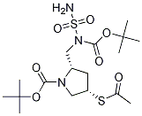 (2S,4s)-4-(乙酰基硫代)-2-((叔丁氧基羰基(磺酰基)氨基)甲基)吡咯烷-1-羧酸叔丁酯结构式_148017-43-0结构式