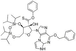 O6-benzyl-n2,3-etheno-2’-phenoxythioxomethyl-3’,5’-o-[tetrakis(isopropyl)-1,3-disiloxanediyl] guanosine Structure,148437-93-8Structure