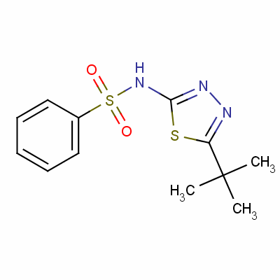 N-(5-tert-butyl-1,3,4-thiadiazol-2-yl)benzenesulfonamide Structure,1492-02-0Structure