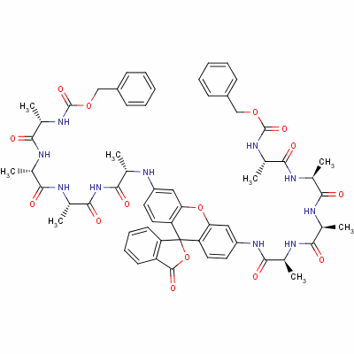 Bis(n-benzyloxycarbonyltetraalanyl)rhodamine Structure,149695-85-2Structure