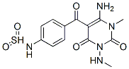 6-氨基-5-(4-磺酰胺苯甲酰基)-N-(甲基氨基)-1-甲基尿嘧啶结构式_149981-39-5结构式