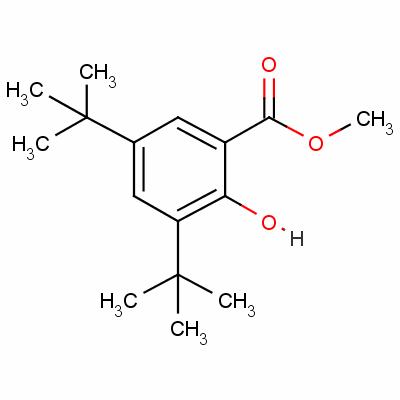 3,5-二-叔丁基水楊酸甲酯結構式_15018-03-8結構式