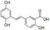 反式-1-(3-羧基-4-羟基苯基)-2-(2,5-二羟基苯基)乙烯结构式_150258-63-2结构式