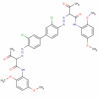 2,2-[(3,3-二氯[1,1-联苯]-4,4-二基)双(氮杂)]双[n-(2,5-二甲氧基苯基)-3-氧代-丁酰胺结构式_15110-84-6结构式