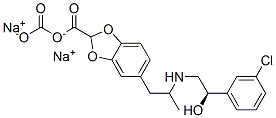 5-[(2R)-2-([(2r)-2-(3-氯苯基)-2-羟基乙基]氨基)丙基]-1,3-苯并二氧代-2,2-二羧酸二钠结构式_151126-84-0结构式