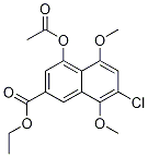 4-(乙酰基氧基)-7-氯-5,8-二甲氧基-2-萘羧酸乙酯结构式_152039-03-7结构式