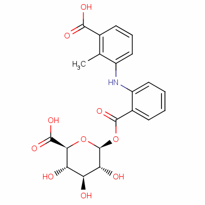 (2S,3s,4s,5r,6s)-6-[2-[(3-carboxy-2-methylphenyl)amino]benzoyl]oxy-3,4,5-trihydroxyoxane-2-carboxylic acid Structure,152832-30-9Structure