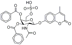 4-Methylumbelliferyl 2-acetamido-2-deoxy-3,4-di-o-benzoyl-beta-d-galactopyranoside 6-sulfate Structure,154639-33-5Structure