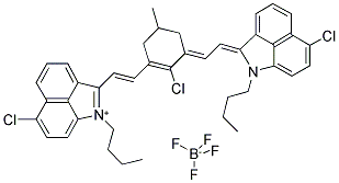 1-Butyl-2-[2-[3-[(1-butyl-6-chlorobenz[cd]indol-2(1h)-ylidene)ethylidene]-2-chloro-5-methyl-1-cyclohexen-1-yl}ethenyl)-6-chlorobenz[cd]-indolium tetrafluoroborate Structure,155614-00-9Structure